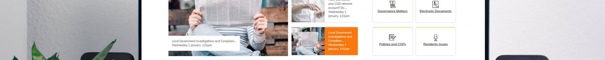 MACCS home page on desktop computer