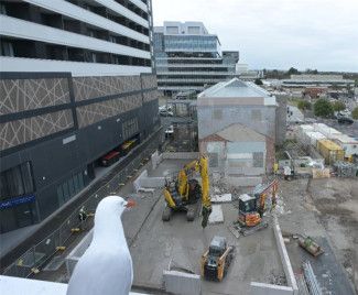 A birds eye view of the PEP demolition taken last month
